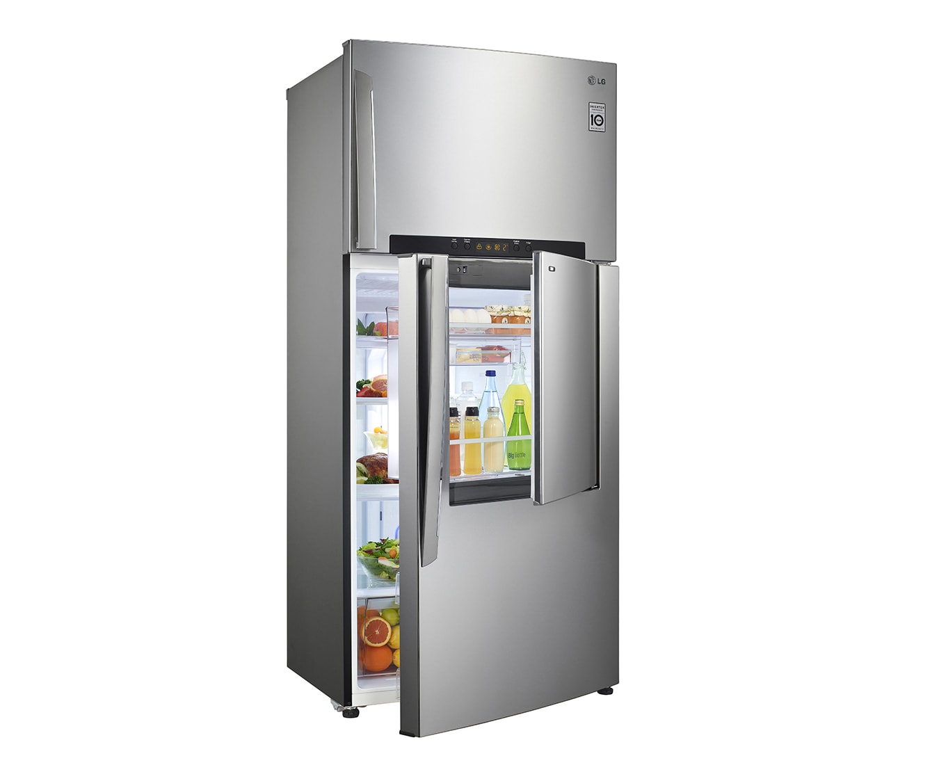LG 510L STAINLESS STEEL VCM TOP FREEZER WITH DOOR-IN-DOOR™, GC-D512HLAL